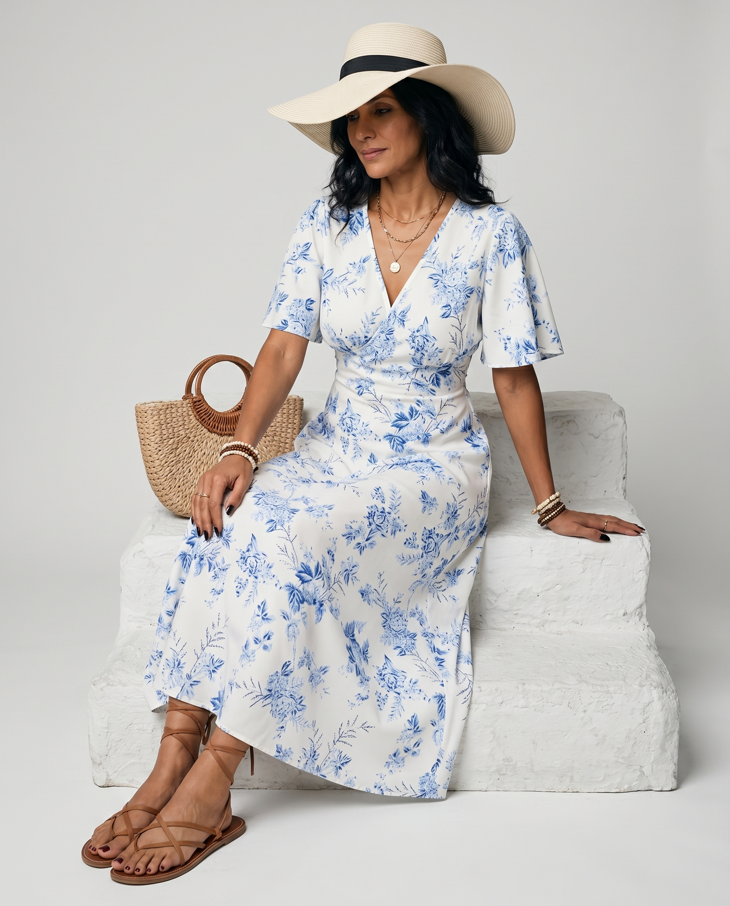 Coastal Breeze Printed Maxi Dress