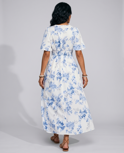 Coastal Breeze Printed Maxi Dress