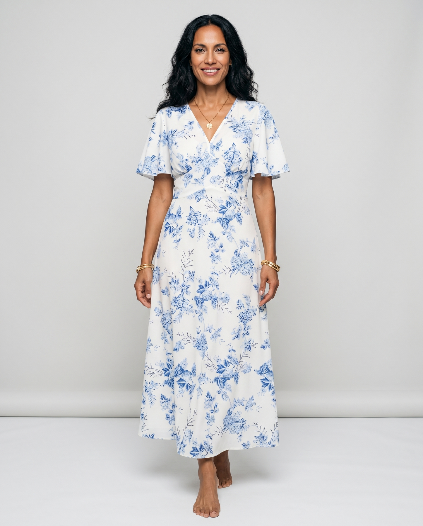 Coastal Breeze Printed Maxi Dress