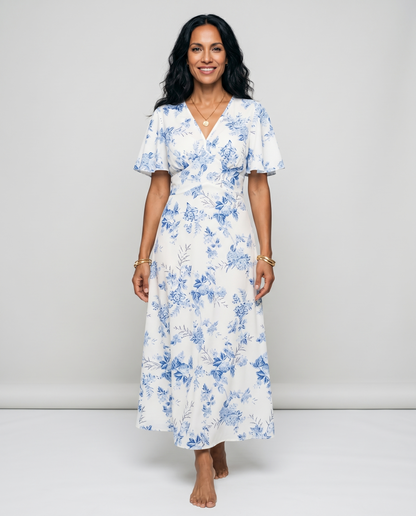Coastal Breeze Printed Maxi Dress