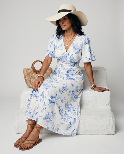 Coastal Breeze Printed Maxi Dress