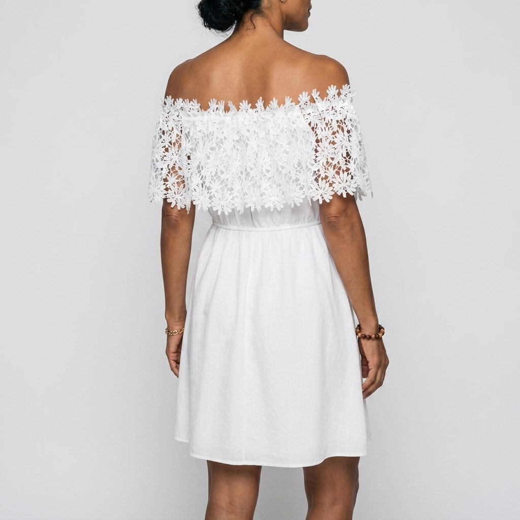 Grace & Glamour Off-Shoulder Lace Dress